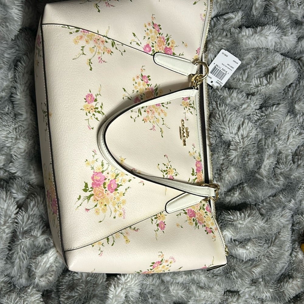 Floral coach tote